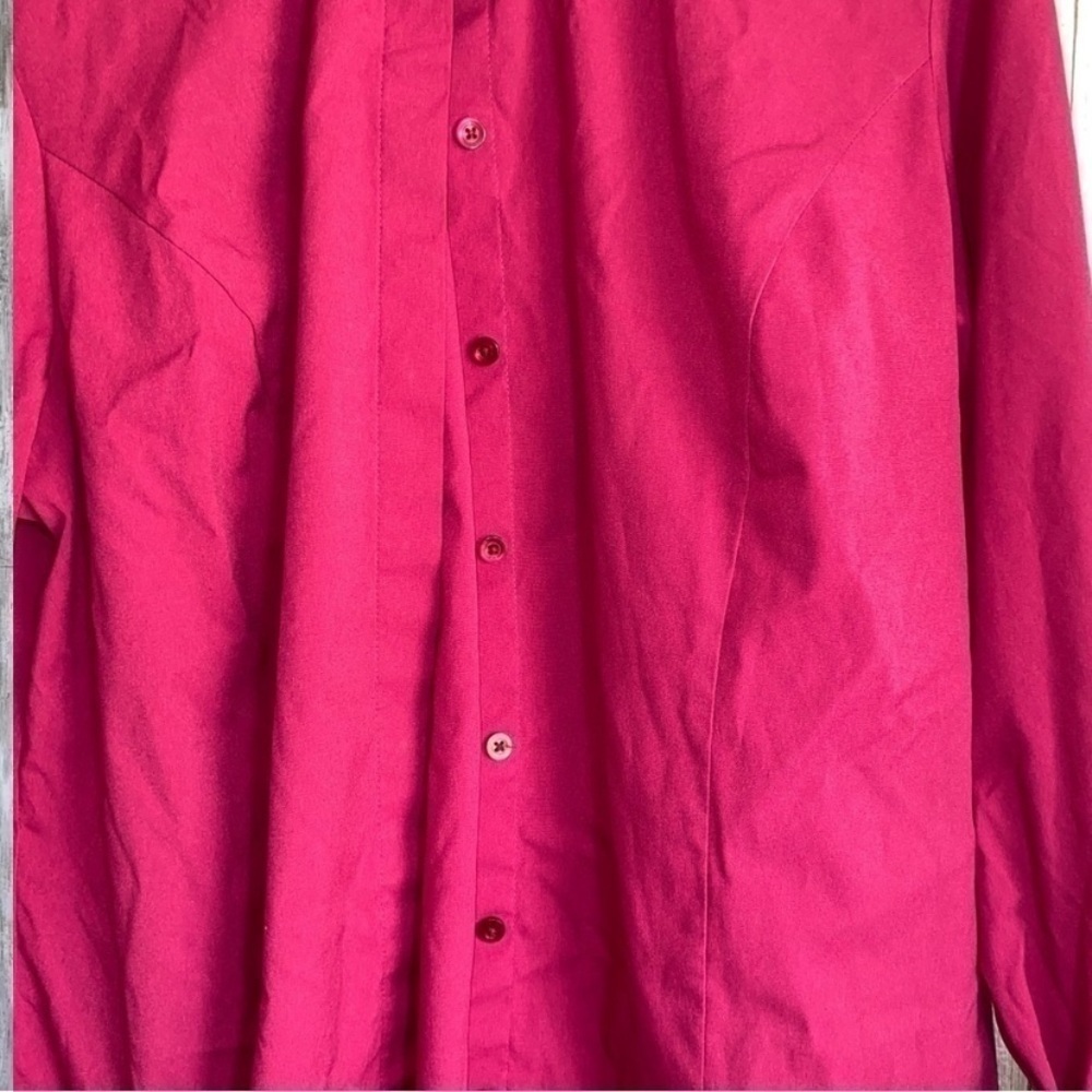 Lane Bryant Magenta Button Down - Picture 2 of 4